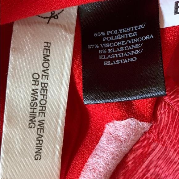Ann Taylor NWOT Petite Red Straight Leg Pant - Picture 6 of 6
